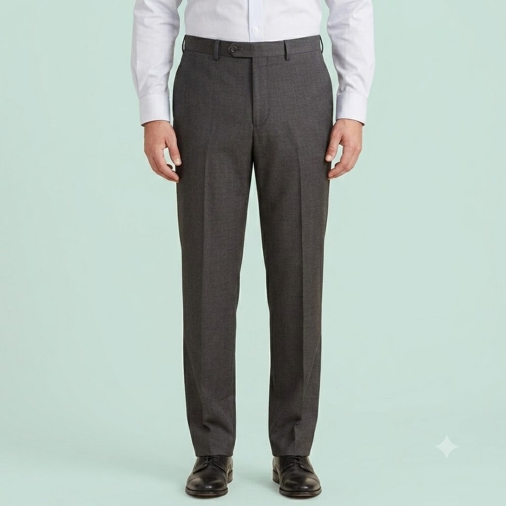 Classic Men's Dress Pants - Charcoal Gray
